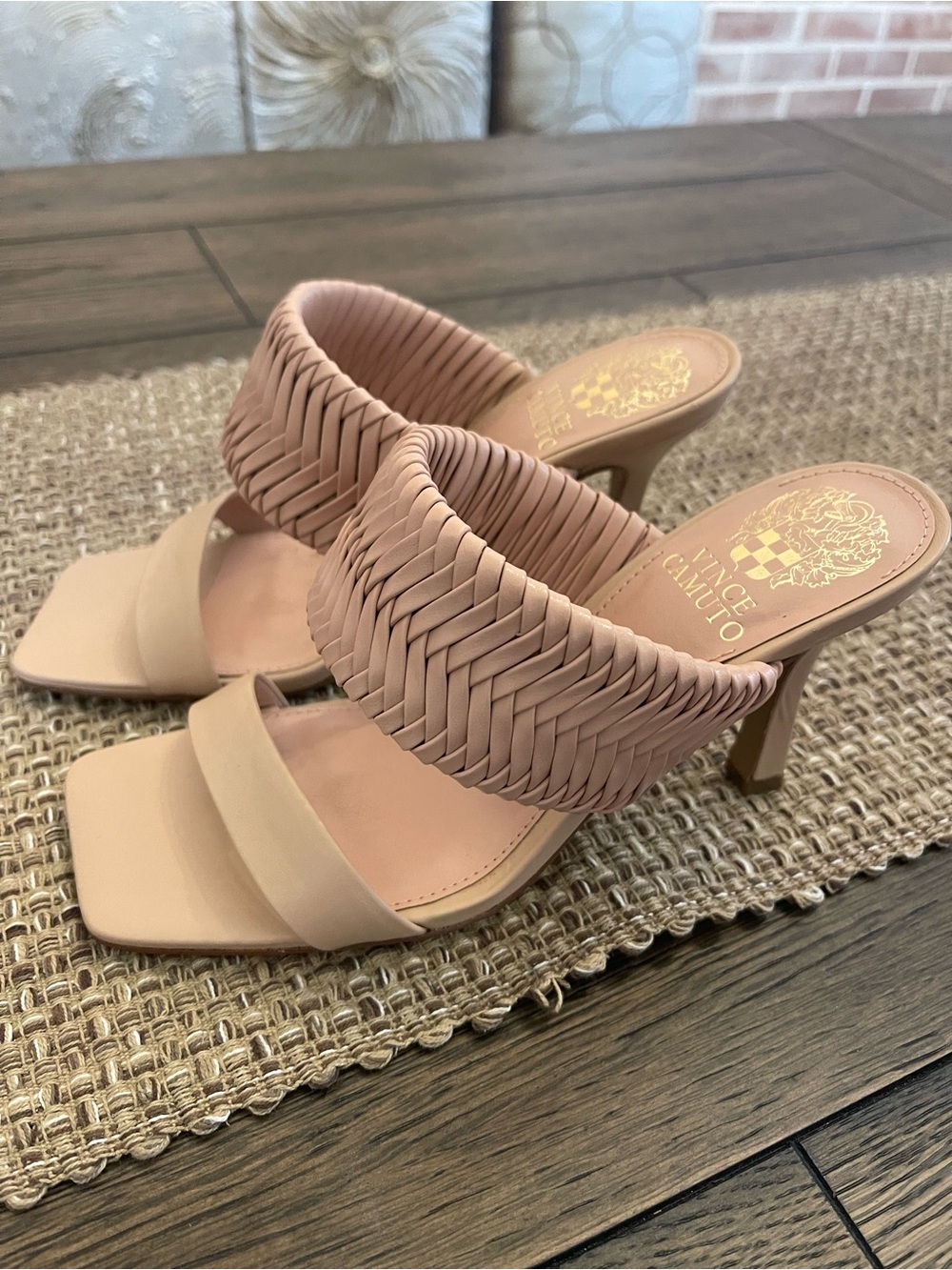 Vince Camuto Braided Two-Band Heels